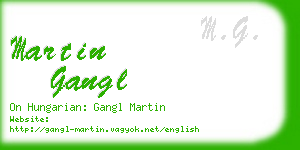 martin gangl business card